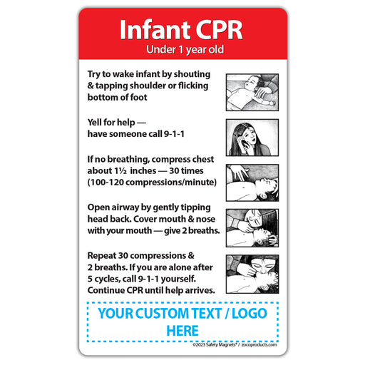 Infant CPR Magnet - 3x5 - (Min Qty 100)