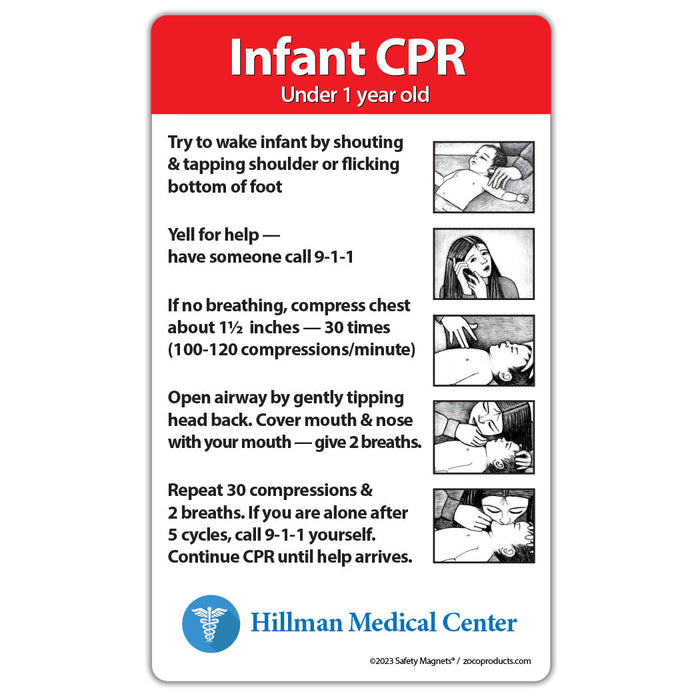 Infant CPR Magnet - 3x5 - (Min Qty 100)