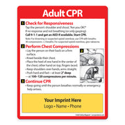 Adult CPR Steps — Custom Safety Magnets — 4 × 5 — Minimum 100