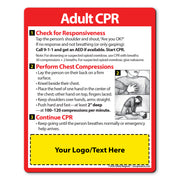 Adult CPR Steps — Custom Safety Magnets — 4 × 5 — Minimum 100