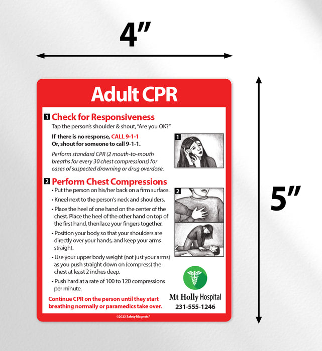 Adult CPR Custom Safety Magnets by ZoCo Products