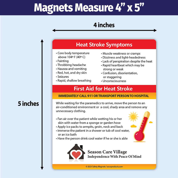 ZoCo - Custom Heat Stroke Symptoms Magnets