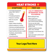 Heat Stroke Symptoms & First Aid — Custom Safety Magnets — 4 × 5 — Minimum 100