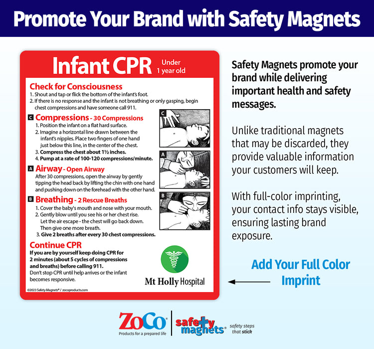 ZoCo - Infant CPR Safety Magnets - Custom