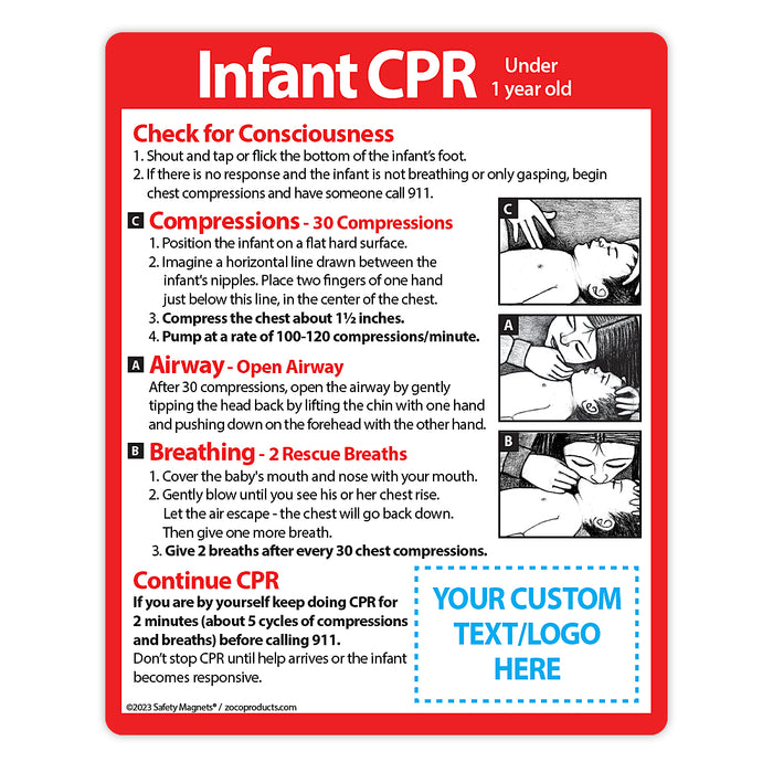 ZoCo - Infant CPR Safety Magnets - Custom