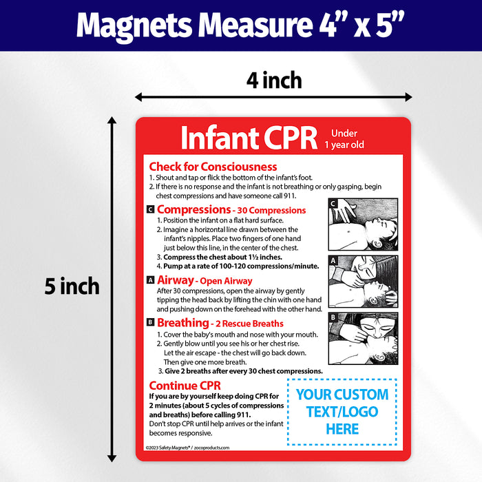 ZoCo - Infant CPR Safety Magnets - Custom