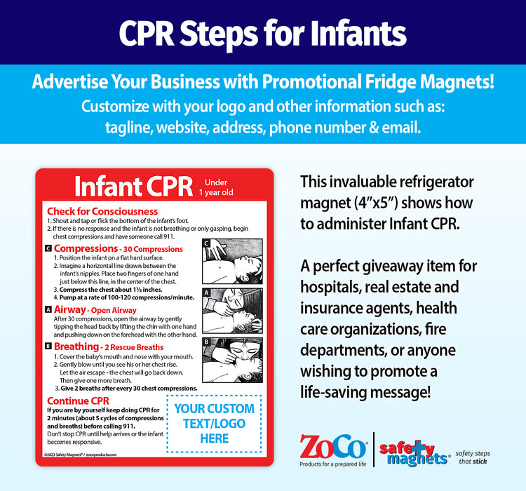 ZoCo - Infant CPR Safety Magnets - Custom