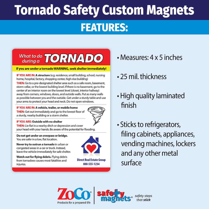 ZoCo - What to Do During a Tornado Magnets