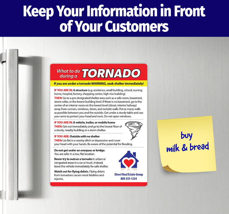 ZoCo - What to Do During a Tornado Safety Magnets