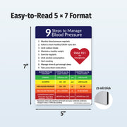 5 x 7 blood pressure management Safety Magnet with 9 healthy habits