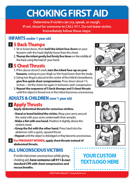 ZoCo - Choking First Aid Custom Safety Magnets