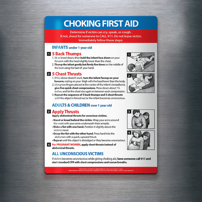 Choking First Aid for Infant, Child, & Adult - Magnets - (Min.Qty 100)