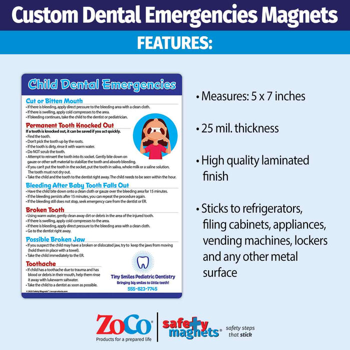 ZoCo - Kids Dental Emergencies Magnets - 5x7