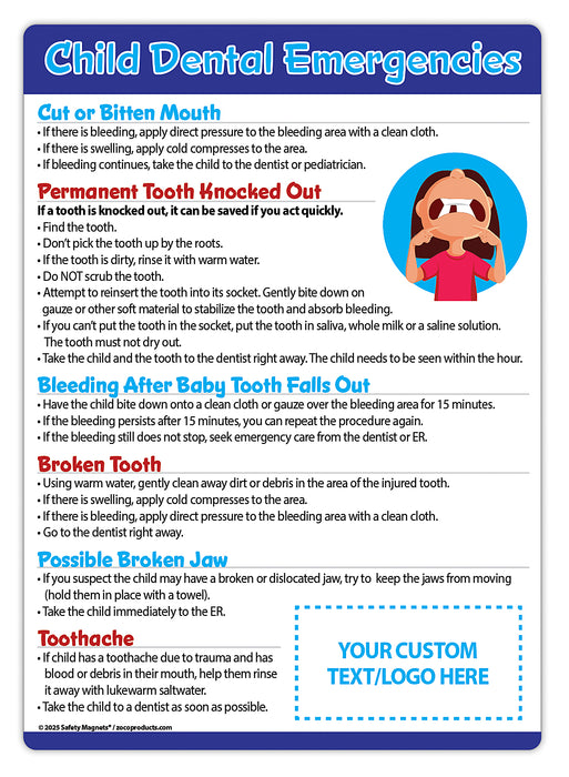 ZoCo - Kids Dental Emergencies - Custom Safety Magnets