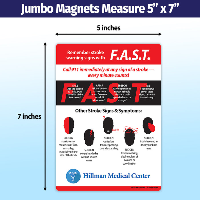 ZoCo - Stroke Warning Signs - Custom Safety Magnets