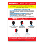 Heart attack and stroke warning signs refrigerator magnet