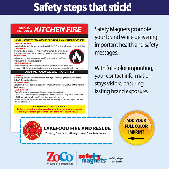 How to Put Out a Kitchen Fire - Custom Magnets