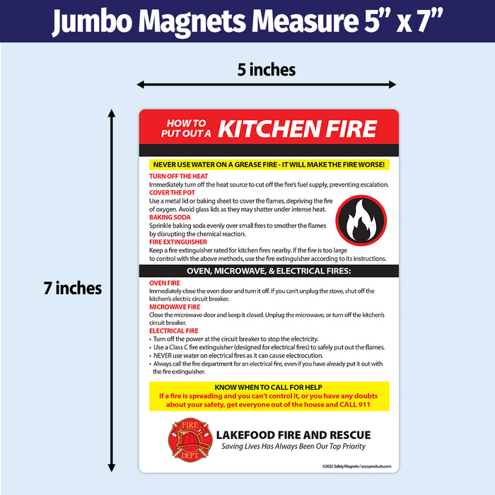 How to Put Out a Kitchen Fire - Custom Magnets