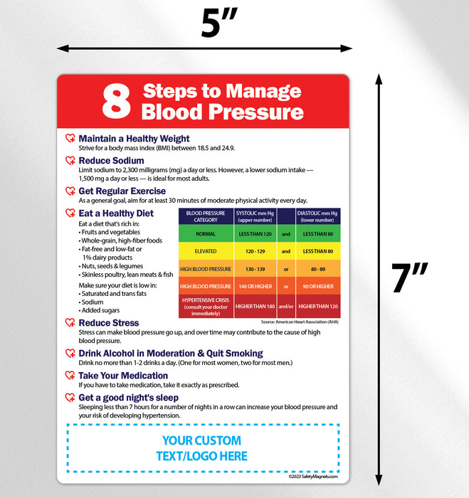 Managing High Blood Pressure Custom Magnet by ZoCo Products