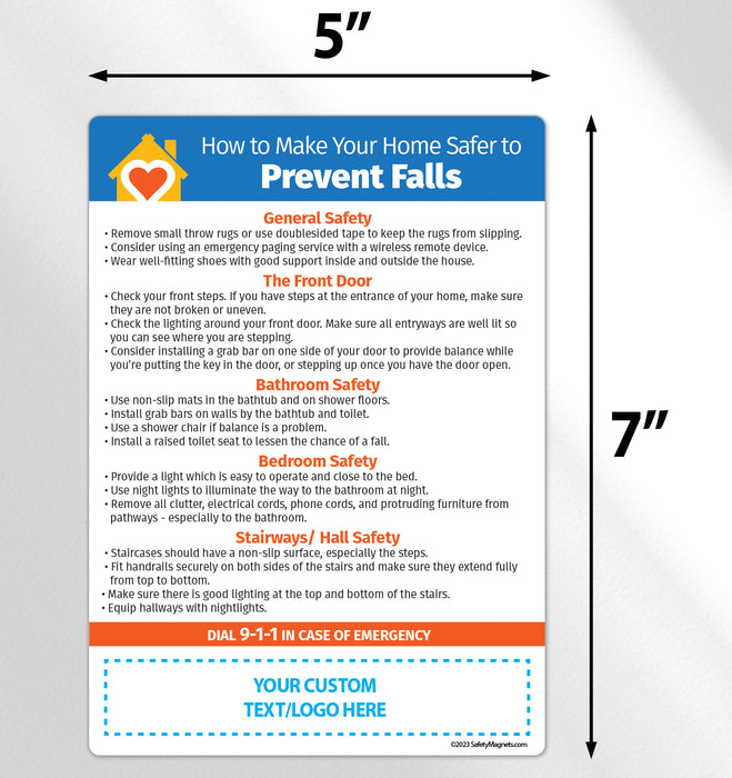 Prevent Falls in the Home Custom Magnets by ZoCo Products