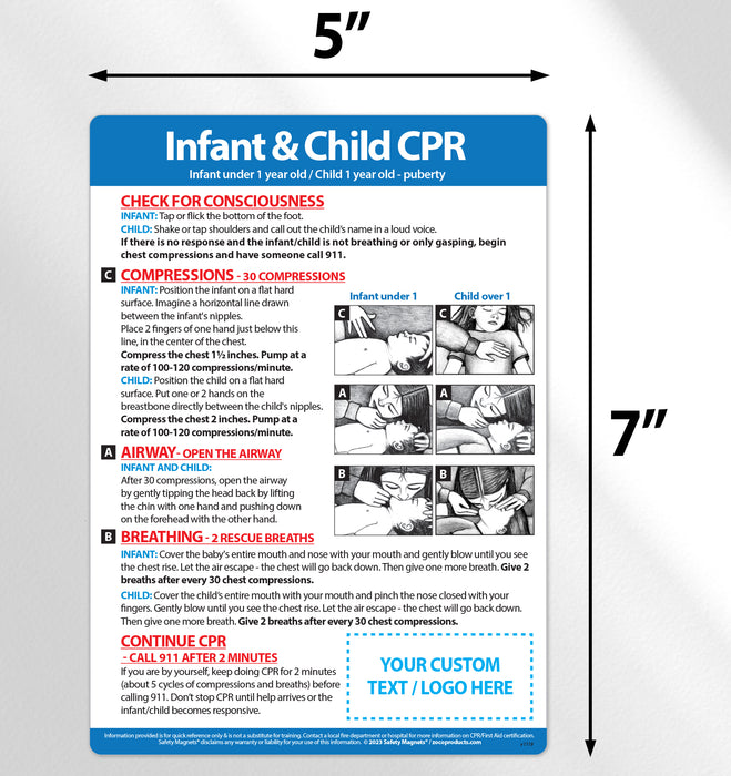 CPR for Infants and Children Custom Magnets by ZoCo Products