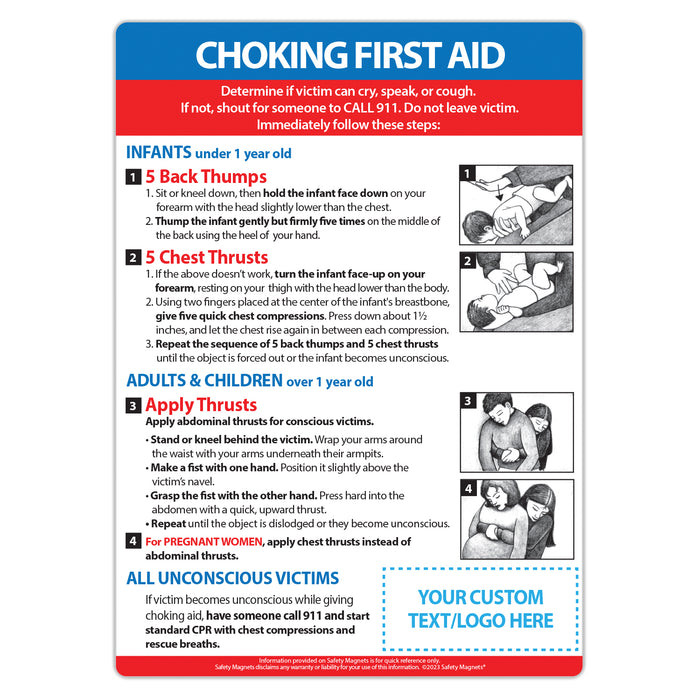 Choking First Aid Magnet - 5x7 (Min Qty 100)