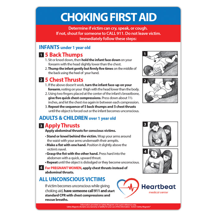 Choking First Aid Magnet - 5x7 (Min Qty 100)