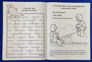 Playground safety activity pages teaching kids safe play habits