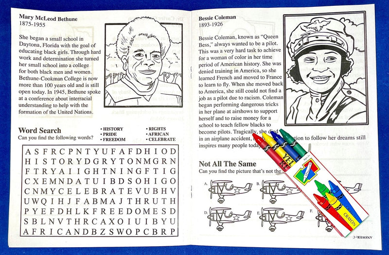 African American history coloring and activity book for children