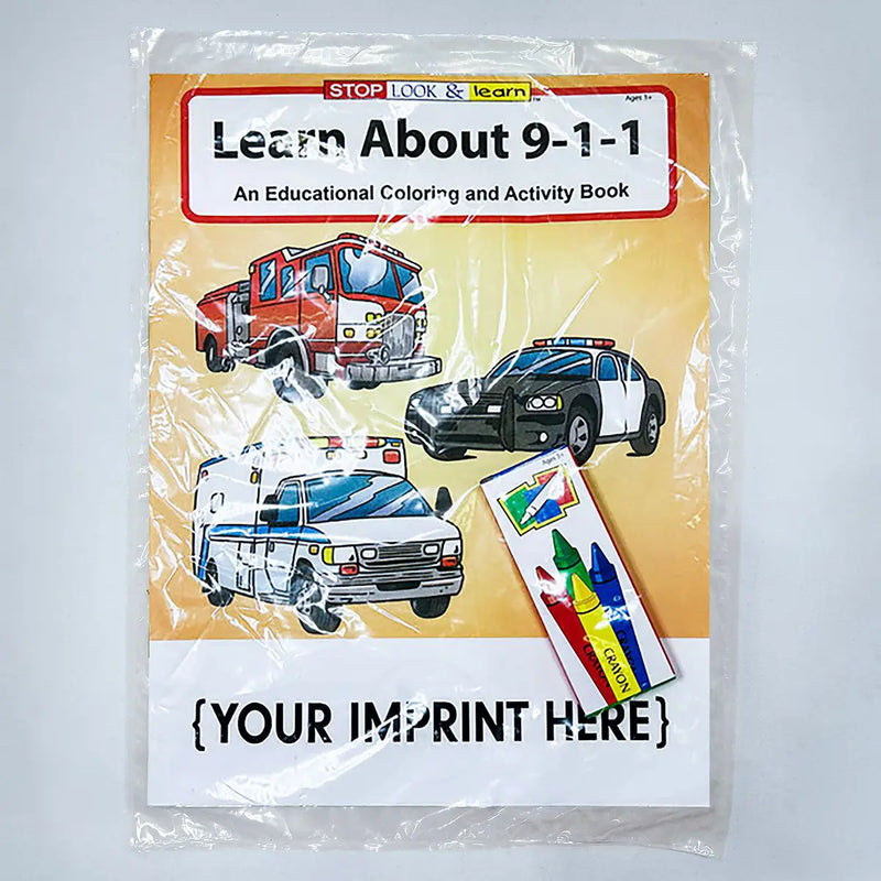 Learn About 911 - Kids Coloring & Activity Books - 8" x 10.5"