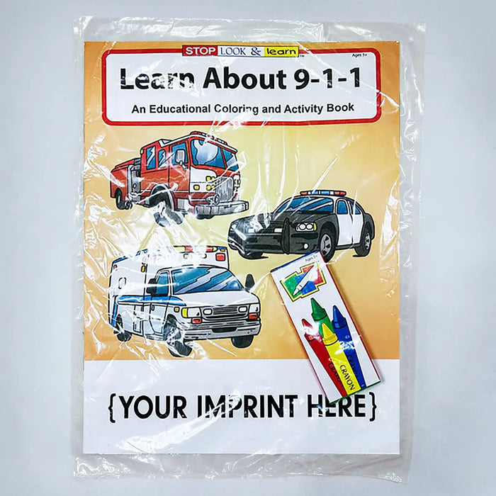 Learn About 911 - Kids Coloring & Activity Books - 8" x 10.5"