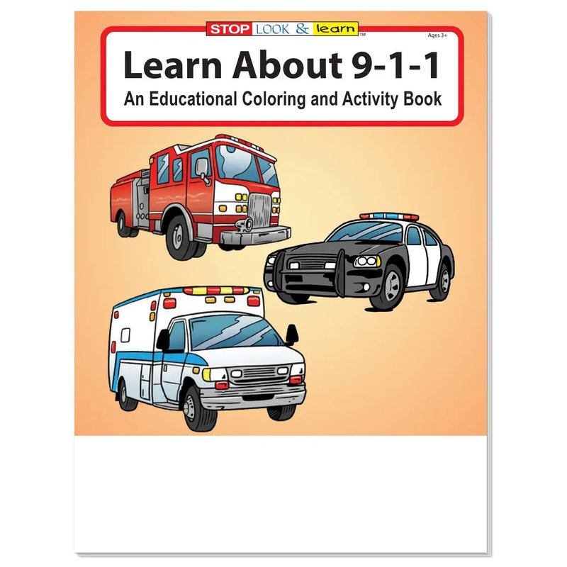 Learn About 911 - Kids Coloring & Activity Books - 8" x 10.5"