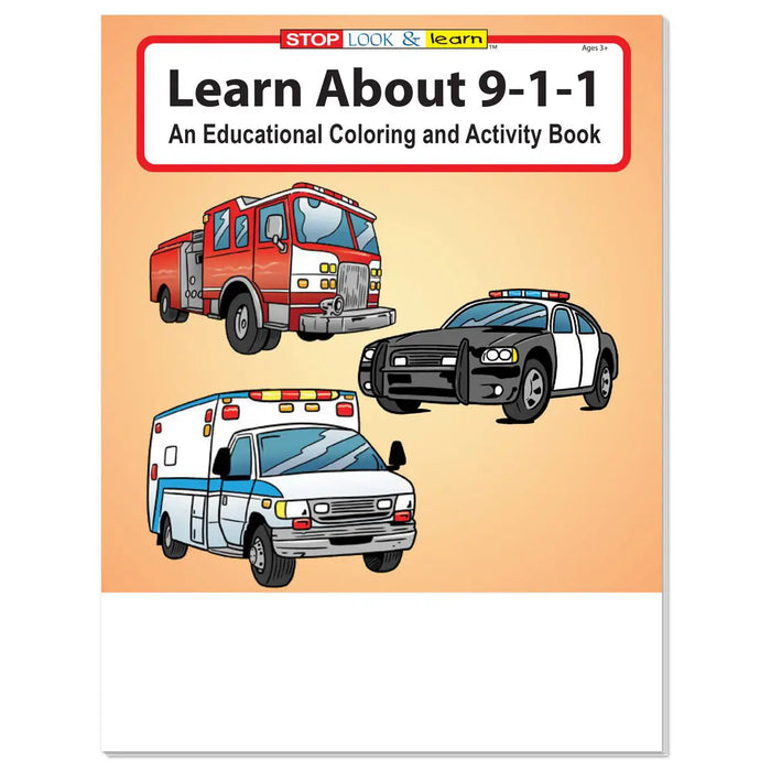 Learn About 911 - Kids Coloring & Activity Books - 8" x 10.5"
