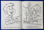 Halloween safety coloring activity page for kids