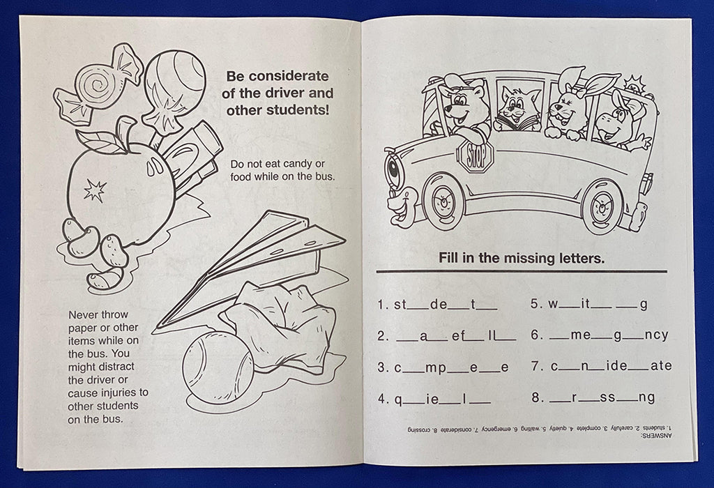 ZoCo - Practice School Bus Safety - Coloring & Activity Books