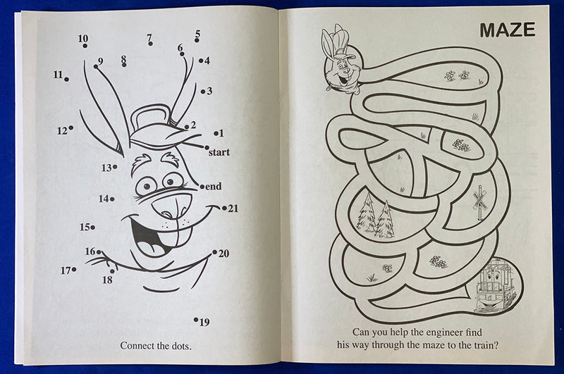 Kids railroad safety coloring and activity book