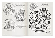 Inside pages of Mindfulness Matters kids coloring and activity book