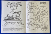 Hospital visit coloring and activity book inside educational pages for children