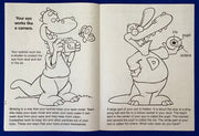 Kids eye care coloring book inside pages about healthy vision and eye exams