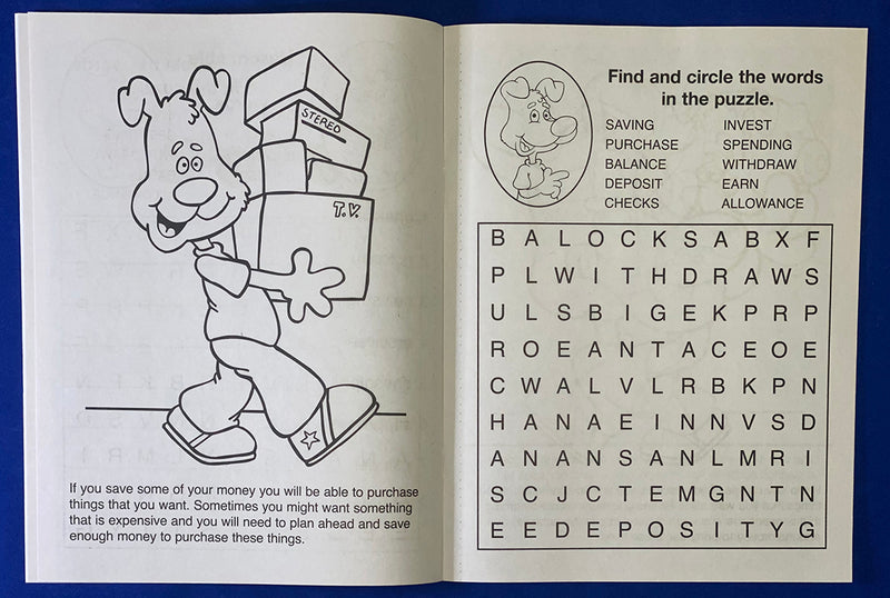 Be Smart, Save Money Custom Coloring Books for Kids - Bulk Packs