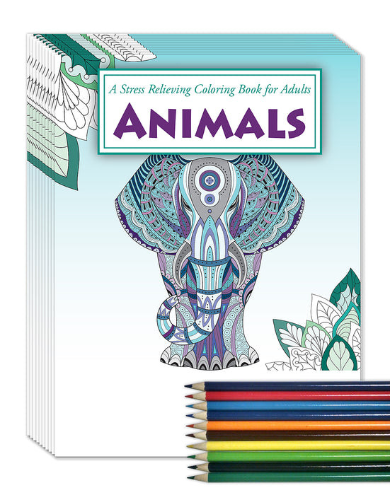 ZoCo - Adult Stress Relieving Coloring Books: ANIMALS