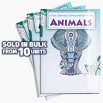 ANIMALS - Adult Stress Relieving Coloring Books - 8" x 10.5"