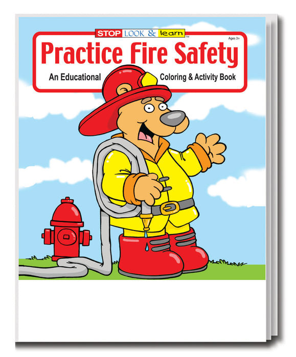 25 Pack - Practice Fire Safety Kid's Educational Coloring & Activity Books