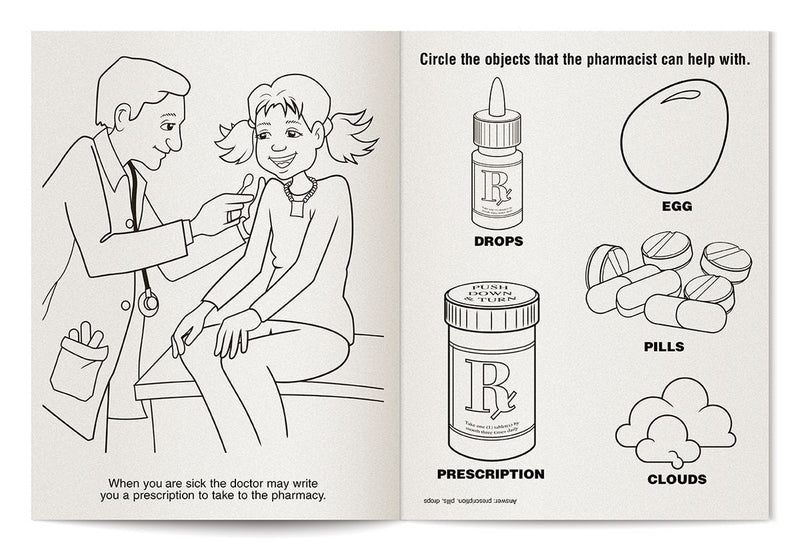 A Trip to The Pharmacy - Kids Coloring & Activity Books - 8" x 10.5"