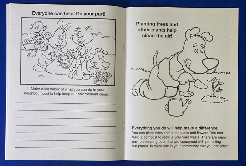 Inside pages of I Love My World kids coloring and activity book