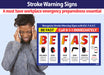 B.E. F.A.S.T. Stroke Symptoms Poster