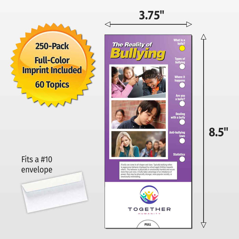 The Reality of Bullying Custom Slide Charts - 3.75 x 8.5 - Min Qty 250