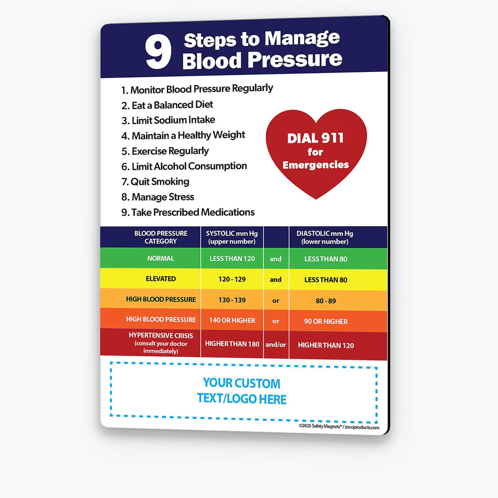Managing High Blood Pressure Promotional Fridge Magnets — ZoCo Products, image size:1024x1024