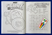 Kids germ safety coloring book inside activity pages about stopping the spread of germs