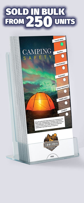 ZoCo - Camping Safety Slide Charts (Qty 250) - Customize with Your Imprint